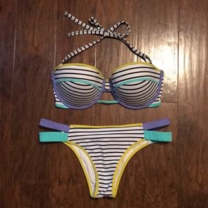Striped Victoria’s Secret Bikini Set